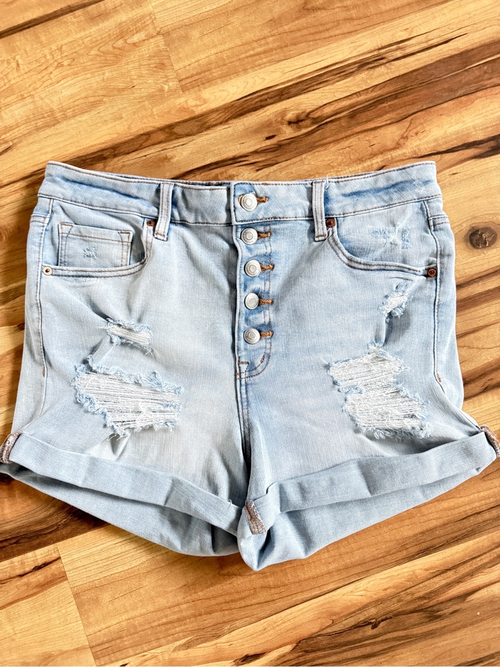 Aeropostale Women’s Super High-Rise Jean Shorts (Size 12)